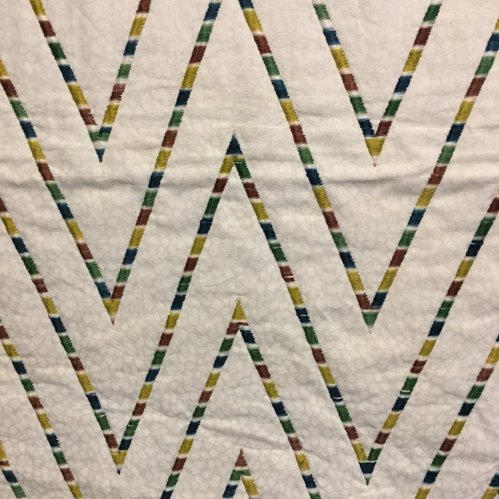Missoni Home embroidered zig zag quilt or bedspread queen 98 X 95